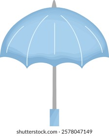 blue umbrella clip art on transparent background