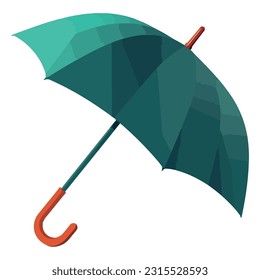 blue umbrella design over white
