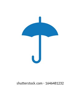 Blue umbrella glyph icon vector - ui icon vector