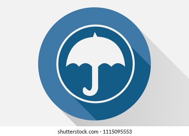 Blue umbrella icon.