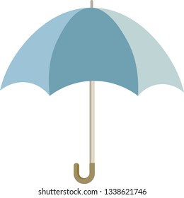 Blue umbrella icon