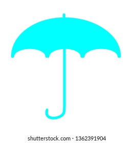 Blue Umbrella Icon