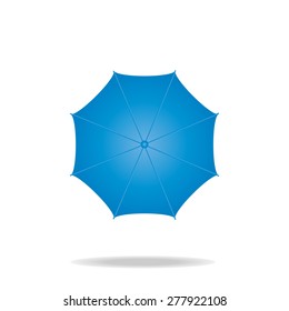 blue umbrella icon on white background vector