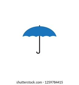 Blue Umbrella Icon Vector Illustration.