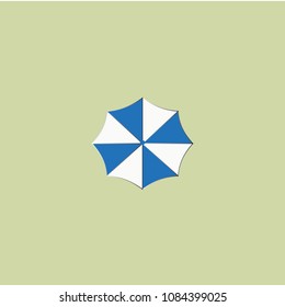 Blue Umbrella icon.Vector