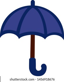 Paraguas azules, ilustración, vector sobre fondo blanco