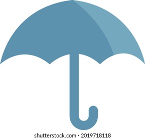 Blue umbrella, illustration, vector on a white background.