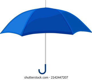 Blue umbrella, illustration, vector on a white background.