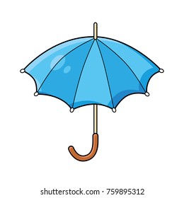 Blue umbrella isolated