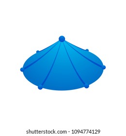 blue umbrella on a white background