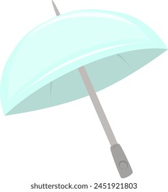 Blue Umbrella. Open umbrellas. Various prints. Hand drawn colored Vector illustration. Flat style.