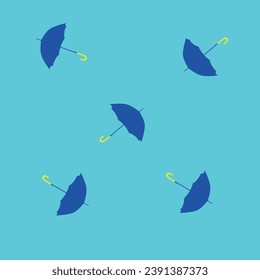 blue umbrella poster in front of the background