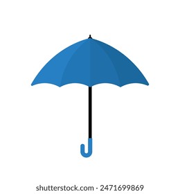 Blue Umbrella Symbol Icon Clipart Vector Illustration Isolated on Transparent background