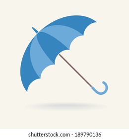 Blue Umbrella, vector icon