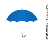 Blue umbrella vector isolated