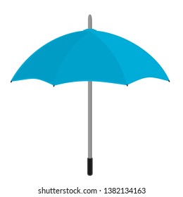 3d Blue Umbrella Isolated White Background Stock Vector (Royalty Free ...