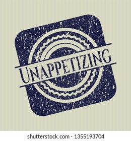 Blue Unappetizing distressed rubber stamp with grunge texture