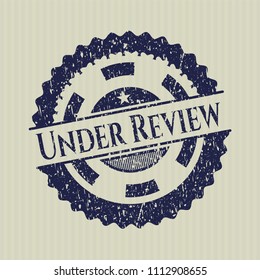  Blue Under Review distressed rubber grunge texture stamp