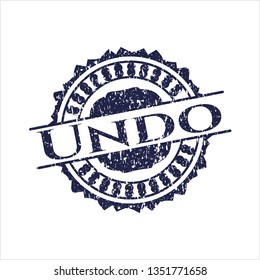 Blue Undo rubber grunge texture seal