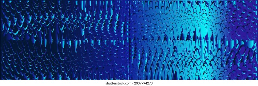 Blue undulating shapes on a narrow horizontal background. Use it for textures and design.