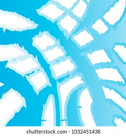 Blue uneven lines