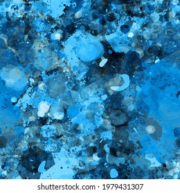 Blue uneven surface. Grunge seamless pattern. Abstract vector background for web page, banners backdrop, fabric, home decor, wrapping