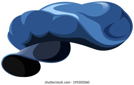 Blue uniform cap. Illustration in vector format