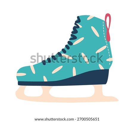 Blue unisex ice-skating boot design