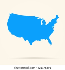 blue United States Map Illustration



