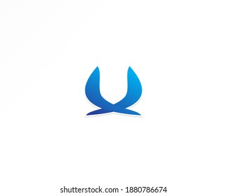 blaue Universelles Vektorsymbol-Logo-Design