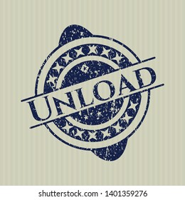 Blue Unload rubber grunge texture seal