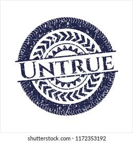 Blue Untrue distress grunge seal