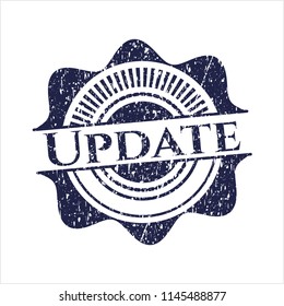 Blue Update distressed with rubber seal texture