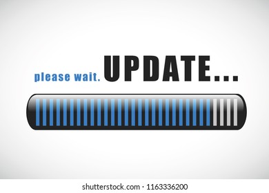 blue update software please wait vector illustration EPS10