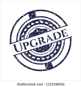 Blue Upgrade grunge stamp
