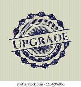 Blue Upgrade rubber grunge texture seal