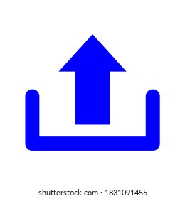 The blue upload icon is simple and nice. perfect for web uploads, games, business, music, videos, etc.