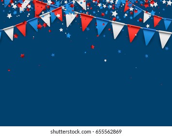 Blue Usa Background Stars Flags Vector Stock Vector (Royalty Free ...