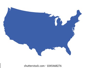 Blue USA map