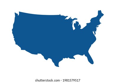 blue usa map on background