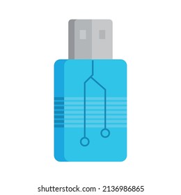 memoria usb azul sobre blanco