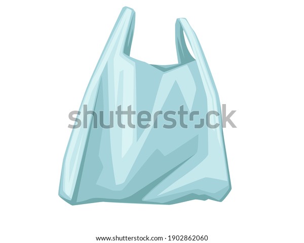 Blue Used Plastic Bag Disposable Bag Stock Vector (Royalty Free ...