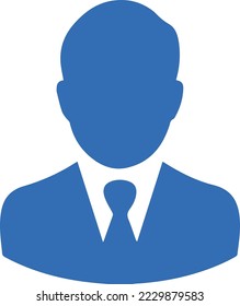 blue User Icon set. Profile icon. Monochrome icon. People sign. account symbol. Leader and workers. Team logo. Icon for business card design