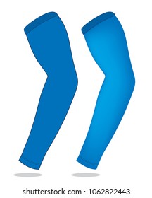 Blue UV Protection Arm Sleeve Vector For Template