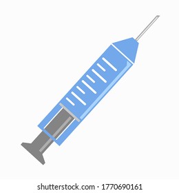 Blue vaccination syringe abstract vector