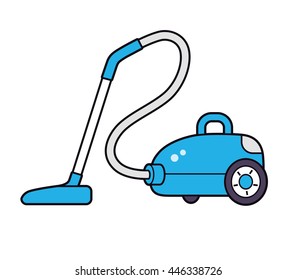 Blue vacuum cleaner icon.