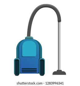 Blue vacuum cleaner icon. Cartoon of blue vacuum cleaner vector icon for web design isolated on white background