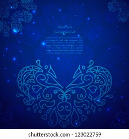 Blue Valentines heart background
