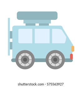 blue van icon image, vector illustration design