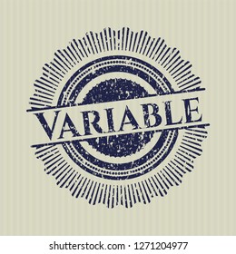 Blue Variable distress rubber grunge texture seal
